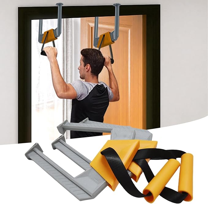 Portable Pull Up Bar - Adjustable Doorway Home Gym with 330lbs Capacity - No Screw Installation for Workout Anywhere - Lightweight Travel Fitness Equipment