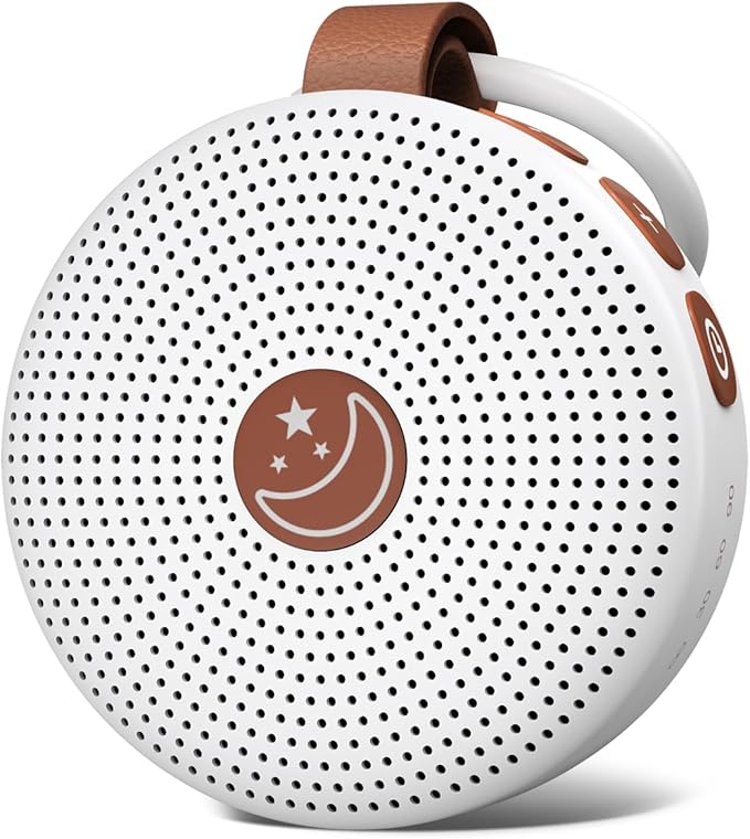 Mini Sound Machine Portable Baby White Noise Machine Brown Noise Machine with 30 Soothing Sounds for Kids Adults Auto-Off Timer 32 Volume Levels Battery Sleep Machine for Home Office Privacy & Travel