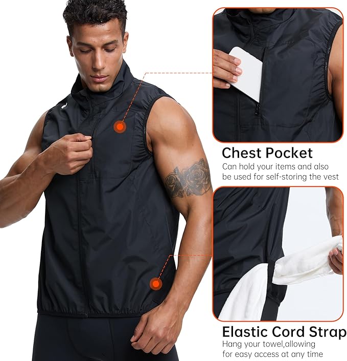 HOTSUIT Sauna Suit for Men Sweat Jackets Sauna Vest with Pocket Exercise Heat Trapping for Gym Exercise