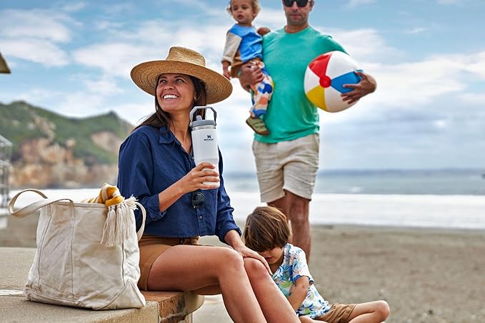 Stanley IceFlow Stainless Steel Tumbler with Straw - Vacuum Insulated Water Bottle for Home, Office or Car - Reusable Cup with Straw Leak Resistant Flip - Cold for 12 Hours or Iced for 2 Days (Polar)