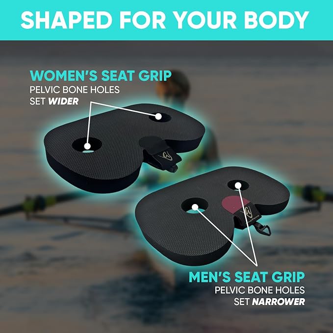 Godfrey Booster Rowing Boat Seat Pad for Men & Women - Anti-Slip Rower Pad for in-Boat, Concept2, Water Rowers & Rowing Machines