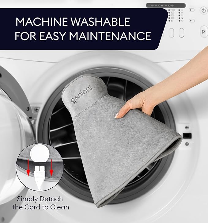 GENIANI Electric Throw - Heating Pad for Neck and Shoulders, Large Heated Pad for Neck Pain, Shoulder Heating Wrap with 4 Auto Shut-Off, 6 Heat Settings, Pain Relief - 22"x24"