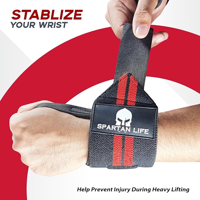 wrist wraps for weightlifting men & Women 18" Professional Quality Wrist Support with Heavy Duty Thumb Loop - Best Wrap for Powerlifting Competition, Strength Training, Bodybuilding