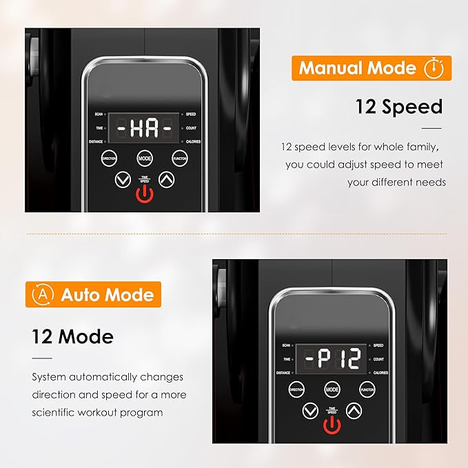 SogesPower Under Desk Elliptical Exercise Machine, Ellipse Leg Exerciser for Seniors with 12 Adjustable Speeds, Electric Seated Pedal Exerciser for Home with Remote Control