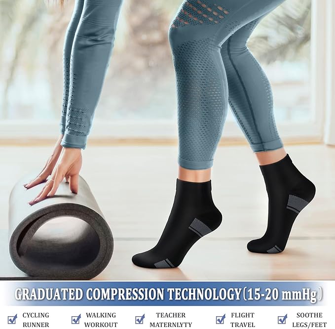 CHARMKING Compression Socks for Women & Men Circulation 15-20 mmHg is Best for Athletic Running Cycling Nurse Daily Wear