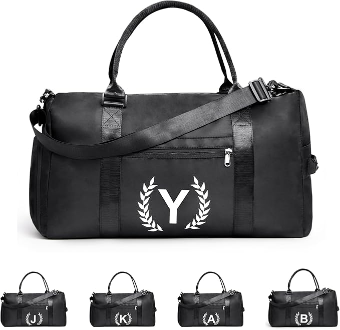 Gym Bag for Women & Men, Fitness Workout Sports Travel Duffle Bag with Wet Pocket & Shoes Compartment, Great Present for Gym Lovers