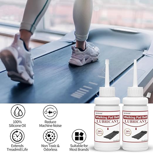 2 Pack Walking Pad Belt Lubricants/Lubes, 6 fl oz, Premium 100% Pure Silicone,High Temperature Resistant And Stable Lubricant For Walking Pad Treadmill For Home, Desk Treadmill, Reduce Friction
