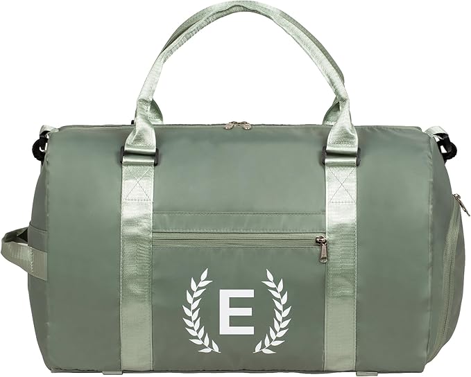 Gym Bag for Women, Personalized Duffle Bag with Shoe Compartment, Sports Bag for Yoga & Dance with Wet Pocket and Mat Strap.