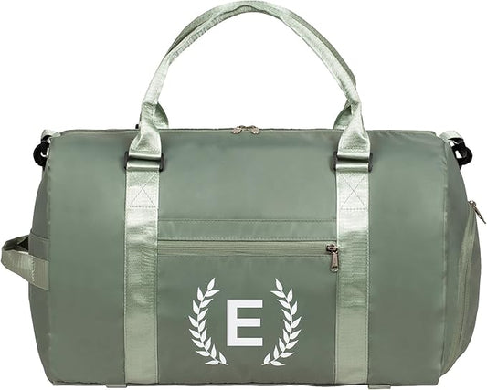 Gym Bag for Women, Personalized Duffle Bag with Shoe Compartment, Sports Bag for Yoga & Dance with Wet Pocket and Mat Strap.