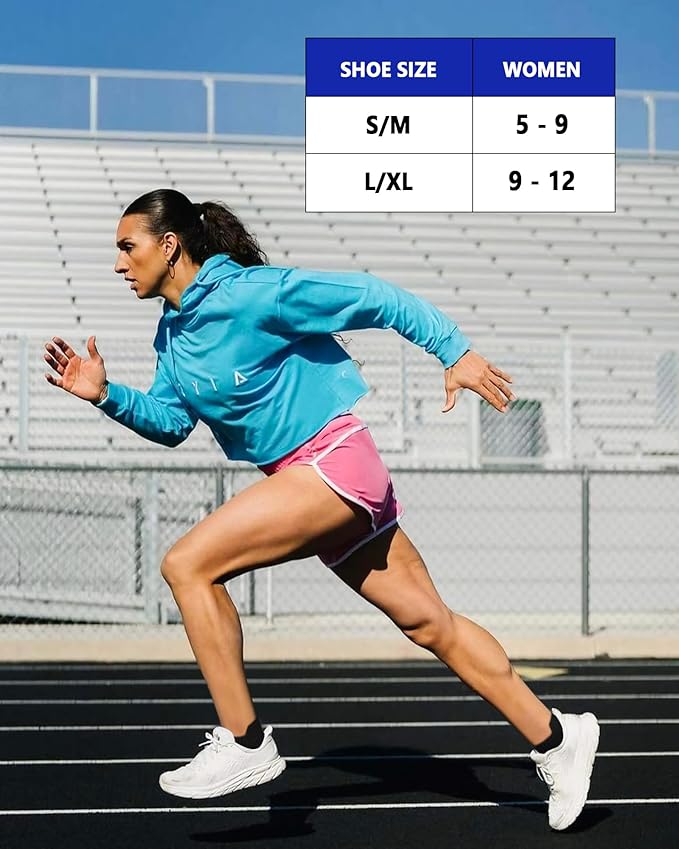 Cotton Ankle Compression Socks for Women 6 Pairs, Running Socks with Arch Support Plantar Fasciitis Athletic Sock