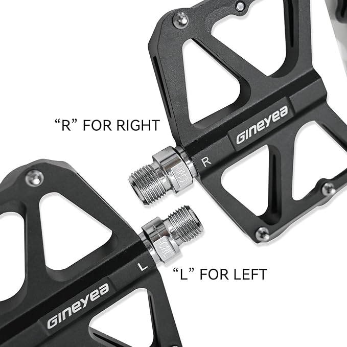 Bike Pedals, Universal Fit Bicycle Pedals Aluminum 9/16" Sealed Bearing Lightweight Wide Flat Platform for Road Mountain BMX MTB Bike