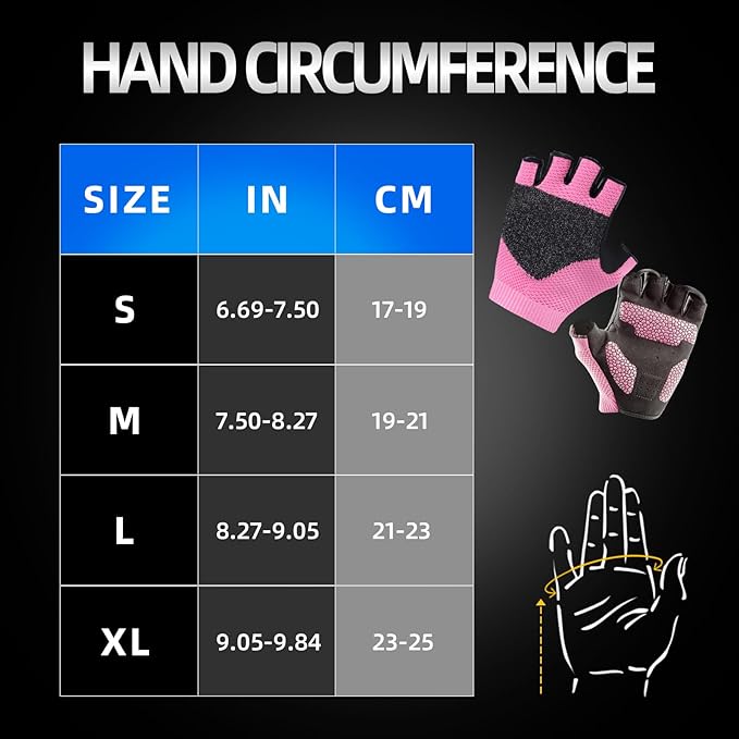 Cycling Gloves for Men Women, Half Finger Bike Gloves for Biking, Gym, Weight Lifting, Rowing, Riding, Outdoor Sports