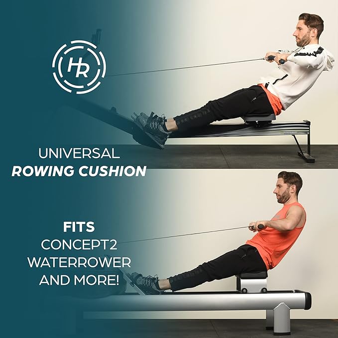 Rowing Machine Seat Cushion Compatible with Concept 2 Rower- Gel Seat Pad Also Compatible with Hydrow, Peloton and More Rowing Machines - Ideal Rower Accessories