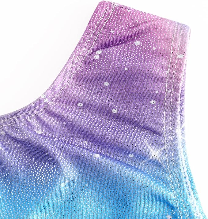 EQSJIU Leotards for Girls Gymnastics Sleeveless Sparkly Toddler Tumbling Outfits Dance Clothes Biketards for Kids 1-10 Years