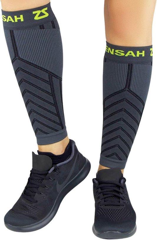 Zensah Running Leg Compression Sleeves - Shin Splint, Calf Compression Sleeve Men and Women