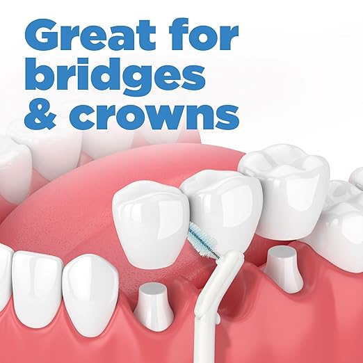 GUM Proxabrush Go-Betweens Refills - Wide - Compatible with GUM Permanent Handle - Reusable Interdental Brushes - Soft Bristled Dental Picks, 8 Count(Pack of 6)