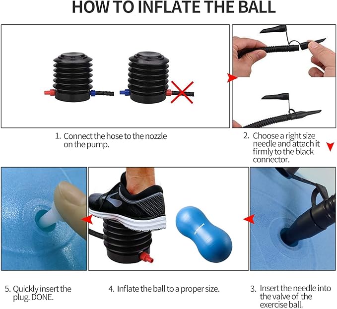 INPANY Peanut Ball - Anti Burst Exercise Ball for Labor Birthing, Physical Therapy for Kids, Core Strength, Flexible Seating, Home & Gym Fintness, Sensory Chair Wiggle Seat for Boys and Girls