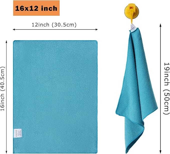 Microfiber Cleaning Cloths for House;Reusable Cleaning Towels Rags for Kitchen;Washable Lint Free,Streak Free,Non-Abrasive,Pack of 24;16"x12"