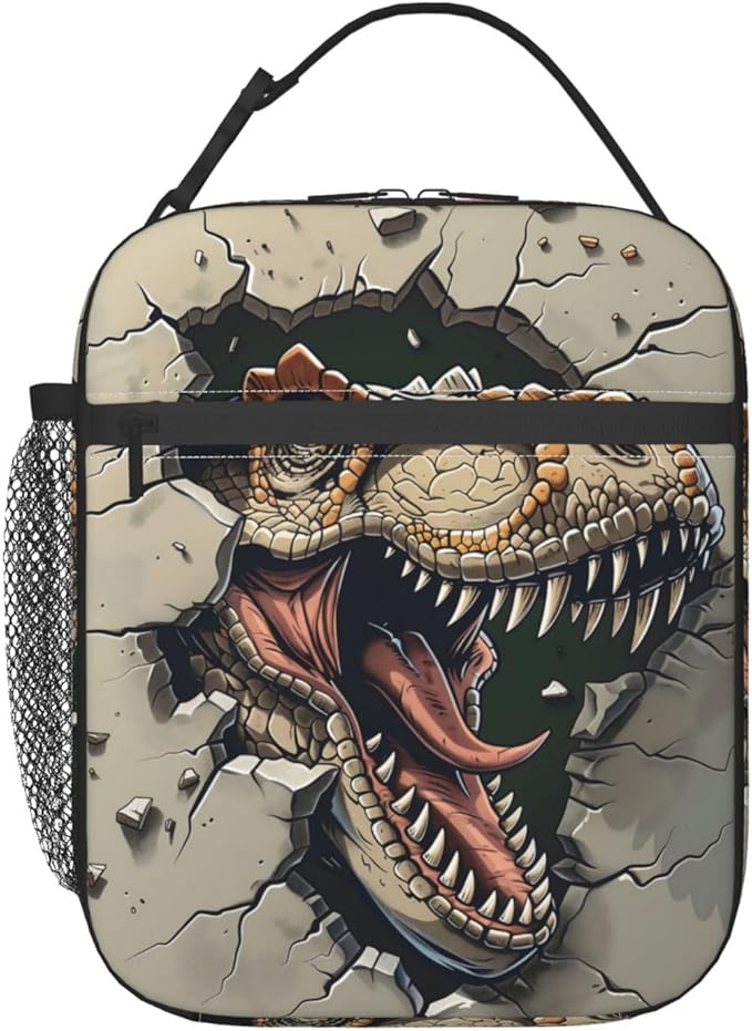 Insulated Lunch Box for Women Men, Dinosaur Theme Lunch Box Reusable Portable Lunch Bag Cooler Tote Waterproof Lunch Container for Office Picnic Work Travel