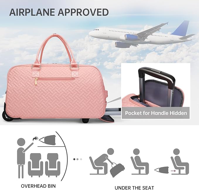 Duffle Bag for Travel, Weekender Bag with Shoe Compartment, Carry On Overnight Bag for Women with Toiletry Bag, Gym Bag with Wet Pocket, Hospital Bags for Labor and Delivery Beige