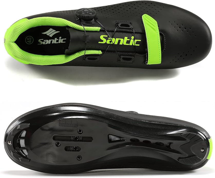 Santic Men's Cycling Shoes Road Cycling Riding Shoes Road Bike Shoes with Buckle- Roadway New