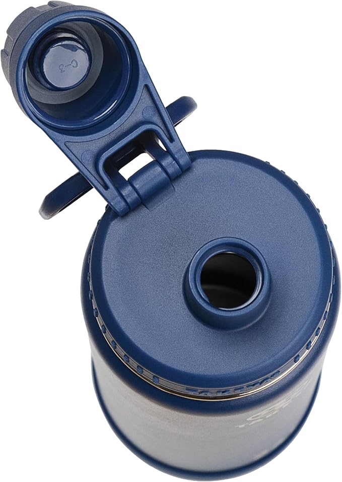 Takeya Actives Water Bottle with Spout Lid - Bottle with Double Stainless Steel Insulation - Dishwasher Safe & BPA-Free - Bottle with Spout Lid & Removable Bumper - 18 oz, Midnight Blue
