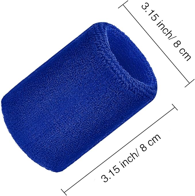 12 Pack Sweatbands Sports Wristband Cotton Sweat Band for Men and Women, Good for Tennis, Basketball, Running, Gym, Working Out