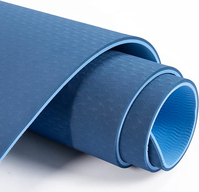 Yoga Mat Non Slip, Pilates Fitness Mats, Eco Friendly, Anti-Tear 1/4" Thick Yoga Mats for Women, Exercise Mats for Home Workout with Carrying Sling and Storage Bag