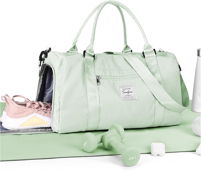 Gym Bag Womens,Travel Duffel Carry on Bag Sport Tote Bag Weekend Overnight Bag