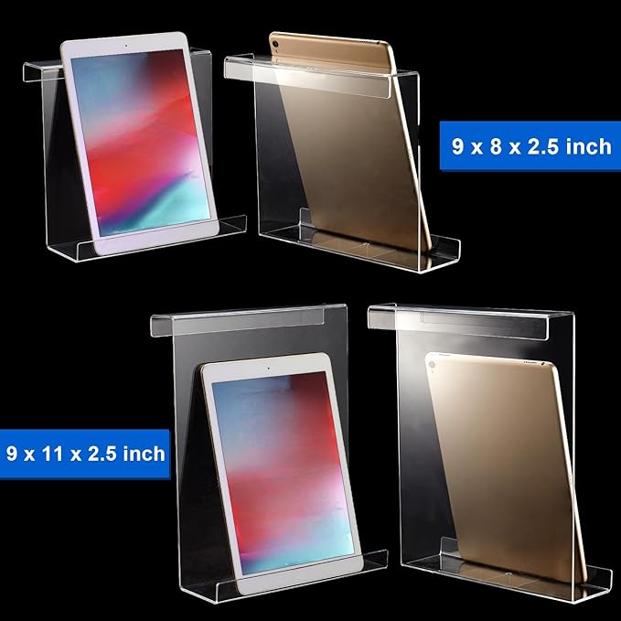 Jetec Treadmill Book Holder, Clear Acrylic Reading Rack for Treadmill Tablet Rack Universal Holder Tablet Magazines Books for Gym Exercising(9 x 11 x 3.5 Inches)