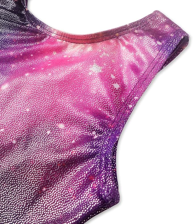 EQSJIU Leotards for Girls Gymnastics Sleeveless Sparkly Toddler Tumbling Outfits Dance Clothes Biketards for Kids 1-10 Years