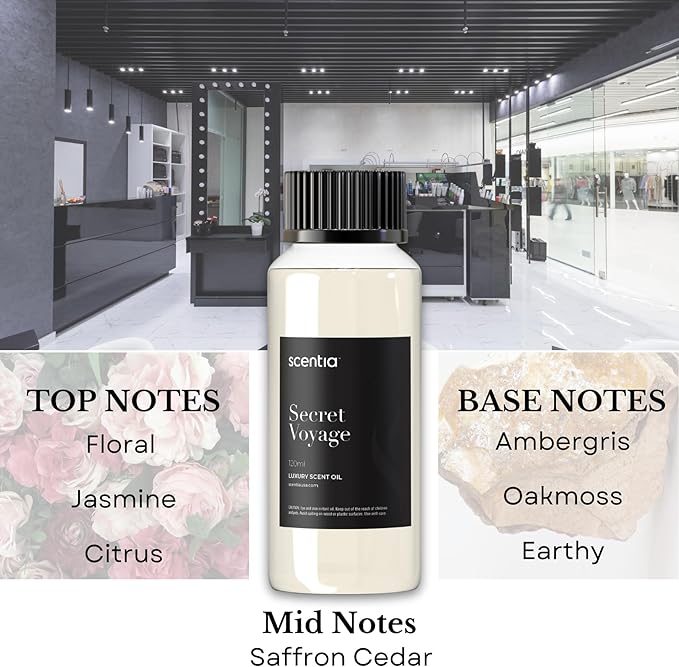 Hotel Diffuser Oil Inspired by The Baccarat Hotel - 120 mL 4.06 fl oz -HVAC,Cold Air & Ultrasonic Diffuser Oil,Fragrance Oil Blend- Secret Voyage, Mothers Day Gift