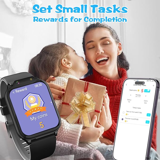 Smart Watch for Kids, 1.85" Fitness Tracker with Heart Rate, Sleep Monitor, IP68 Waterproof Smartwatches with Video Music, Pedometer, Game, NO APP/Phone, Gift for Boys Girls. (Classic, Silver)