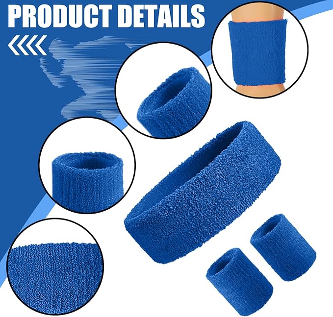 Hillban 80s Workout Outfit 80s Accessories for Women Men Neon Sweatbands Headbands for Tennis Volleyball Sport