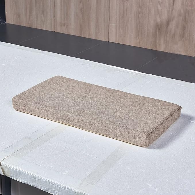 Piano Bench Cushions with Non Slip for Indoor Shoe Storage, Window Seat, Patio Seating, Dining Settee Bench Pad 30x14 inch, Khaki