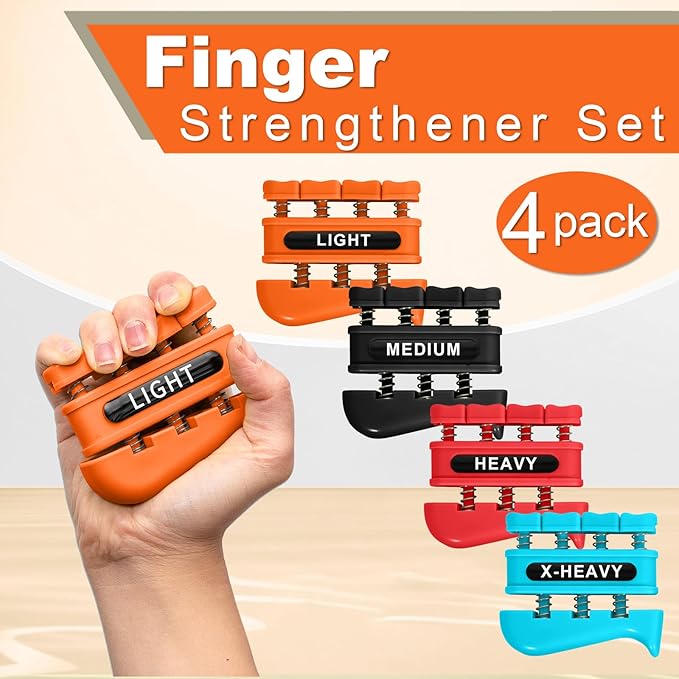 Grip Strength Trainer, Finger Strength Trainer for Grip Strength Training for Fingers, Wrists, and Hands for Home, Office, Gym, Climbing, Athletes, Musicians, and Therapy