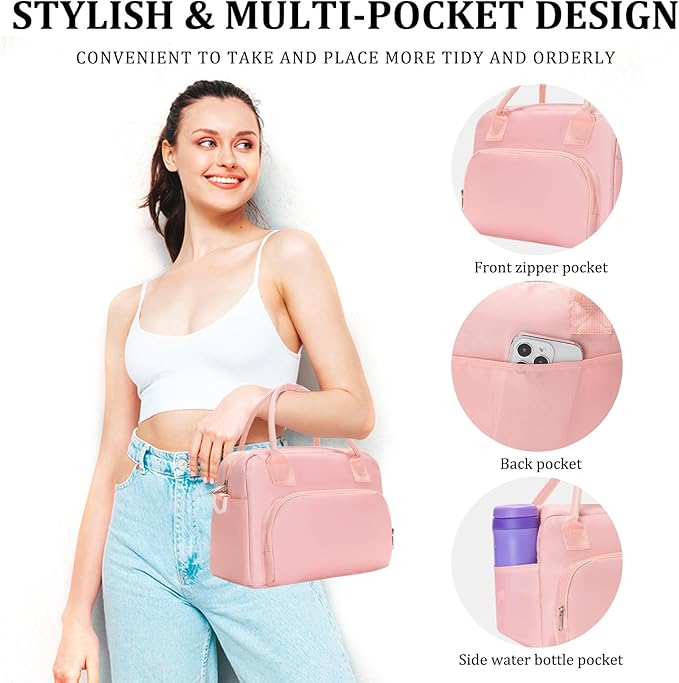 Insulated Lunch Bag for Women Men Large Reusable Lunch Box Adult Leakproof Portable Cooler Tote Bags for Work Picnic