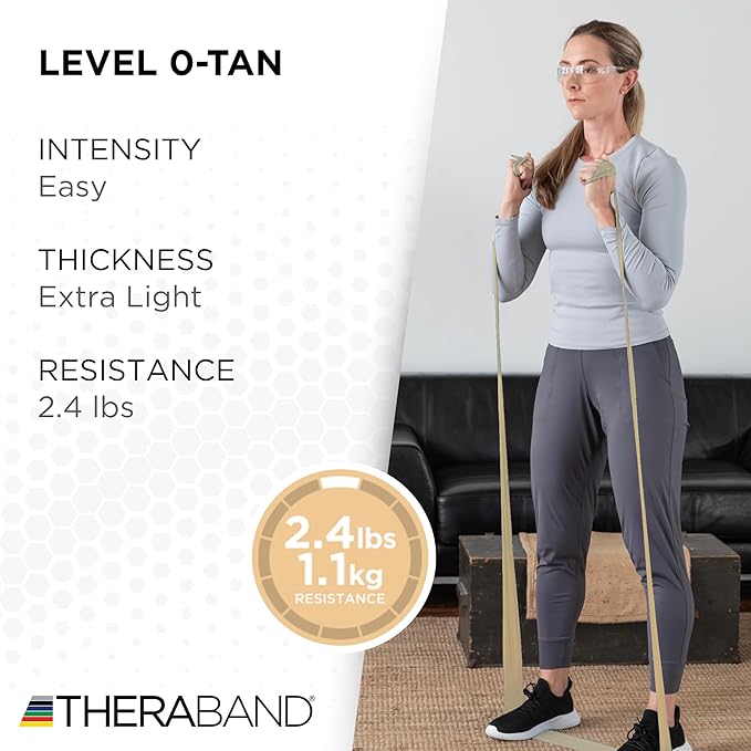 THERABAND Resistance Band, Black, Special Heavy, 50-Yard Roll, Latex Elastic Band for Exercise