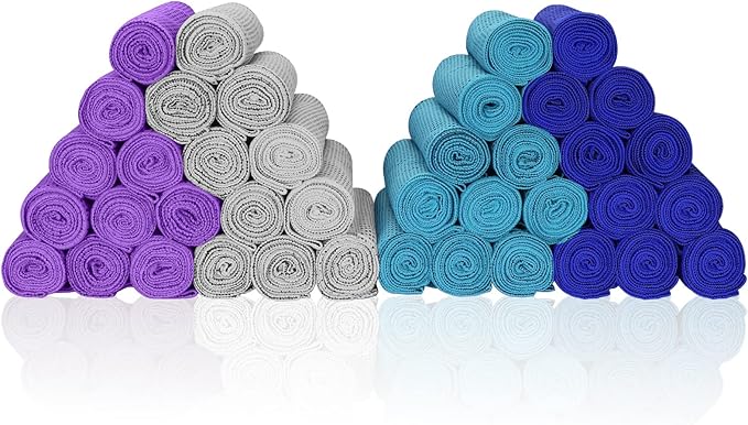 Cooling Towels 40 Pack 40"x 12", 160gsm Bulk Cool Towels, Soft Breathable, Super Absorbent, Quick Cold Towel, for Bowling, Yoga, Travel, Camping, Golf, Football, Hiking, Outdoor Work