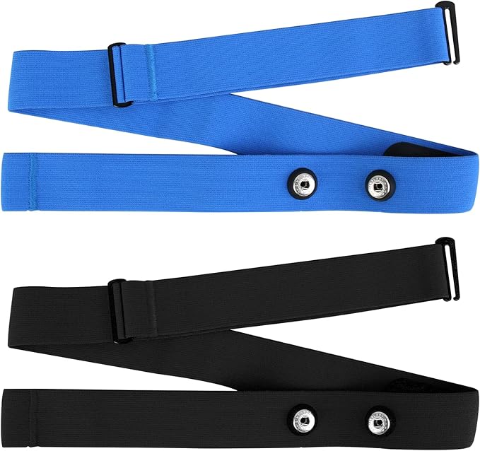 2 Pack Heart Rate Monitor Chest Strap Replacement, Adjustable Heart Rate Monitor Chest Band Compatible with H10 H9 H7, Cycling & Running Fitness Accessory for Men＆Women, Fit for Daily Training
