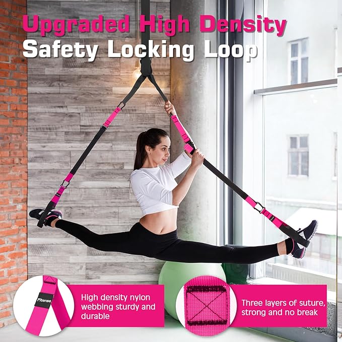 Home Resistance Training Kit, Suspension Trainer Straps with Adjustable Extension, Door Anchor, and Carry Bag – Strength Training Equipment for Full Body Bodyweight Workouts at Home or Outdoors