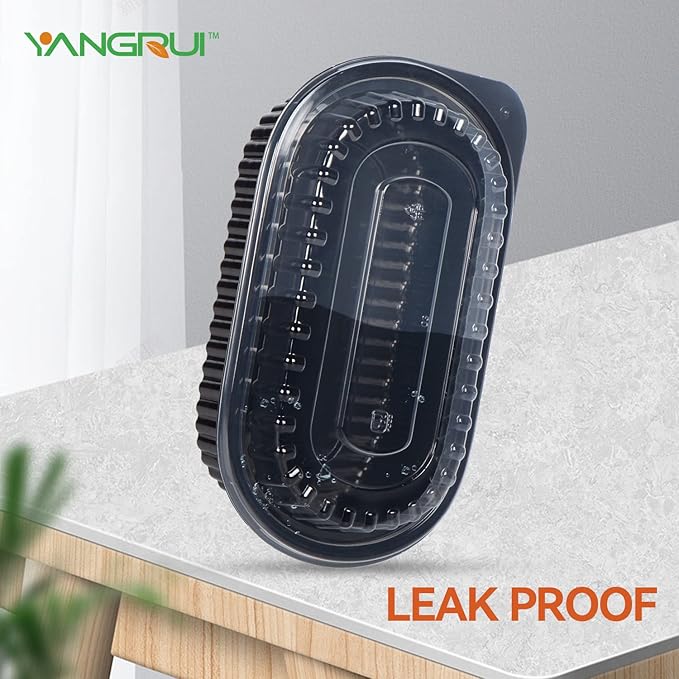 YANGRUI Take Out Containers, Shrink Wrap 45 Pack 26 oz Reusable Machine Washable Extra Thick BPA Free Meal Prep Container Microwave Freezer Safe Leak Proof To Go Boxes