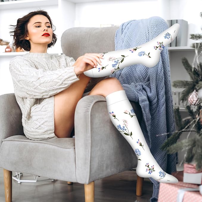 Bluemaple Compression Socks for Women & Men Circulation (6 Pairs) 15-20 mmHg is Best Support for Athletic Running Cycling