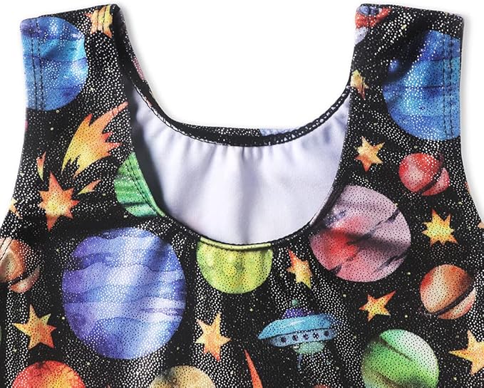 EQSJIU Leotards for Girls Gymnastics Sleeveless Sparkly Toddler Tumbling Outfits Dance Clothes Biketards for Kids 1-10 Years