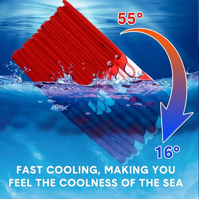 12 Pcs Cooling Towel 40 x 12 Inch Basketball Baseball Football Volleyball Soccer Softball Microfiber Fast Drying Towel for Gift Women Men