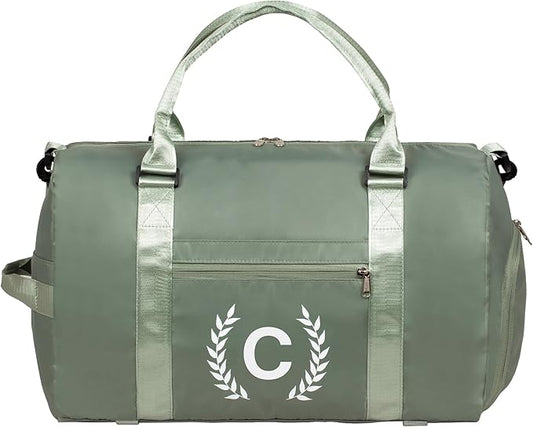 Gym Bag for Women, Personalized Duffle Bag with Shoe Compartment, Sports Bag for Yoga & Dance with Wet Pocket and Mat Strap.