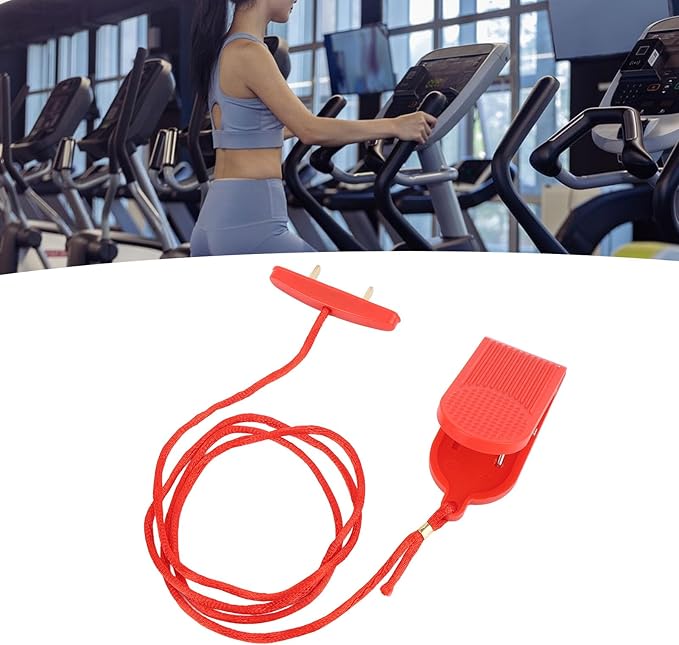 Fockety Treadmill Magnet Safety Key, Magnetic Safety Switch for JX for ZXCH for ISPO, Universal Treadmill Emergency Stop, Magnet Double Insert Treadmill Running Machine Replacement