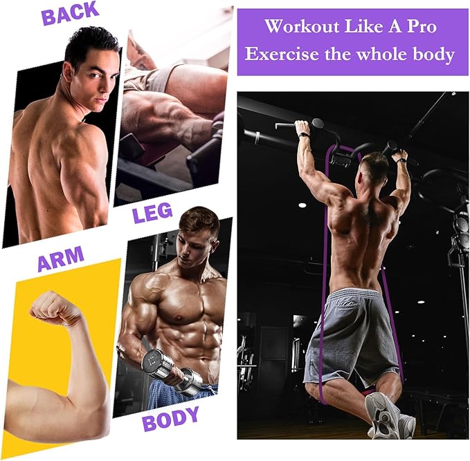 8 Pcs Resistance Bands Pull up Bands Pull up Assistance Bands Exercise Workout Bands for Working Out Muscle Training Physical Therapy Muscle Training Men and Women