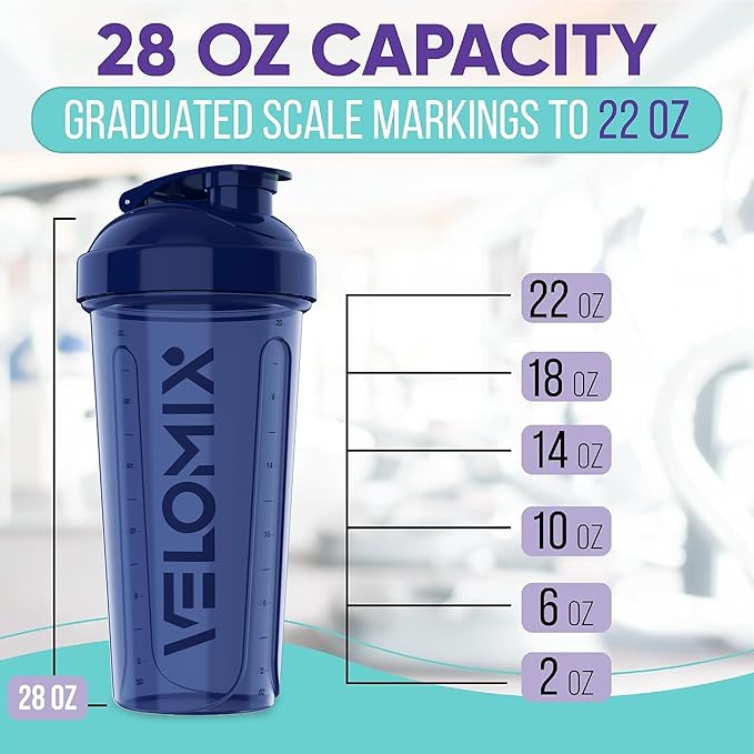 -4 PACK- 28 oz Shaker Cups for Protein Shakes - 4x Wire Whisk | Leak Proof Protein Shaker Bottles for Protein Mixes | Protein Shaker Bottle Pack | Mixer for Protein Shakes (Forest Edge)