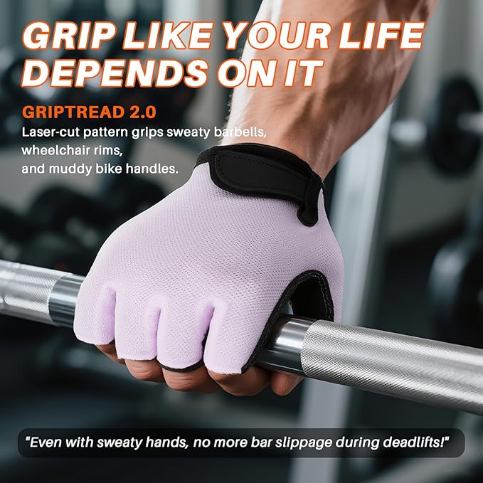 Double-Layer Deerskin Palm Gym Gloves: Anti-Slip Workout Gloves for Men & Women | Weight Lifting, Cycling, Rowing | Breathable 3D Padded Design